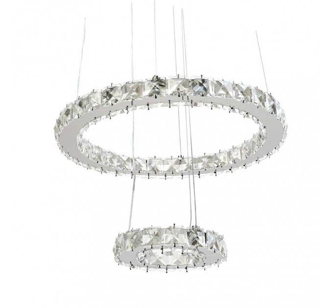 LED полилей ELENA 50W 3000K+4500K+6500K 4500lm 220V с дистанционно управление хром Ø400+Ø180 H1000 Lightex