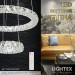 LED полилей ELENA 50W 3000K+4500K+6500K 4500lm 220V с дистанционно управление хром Ø400+Ø180 H1000 Lightex