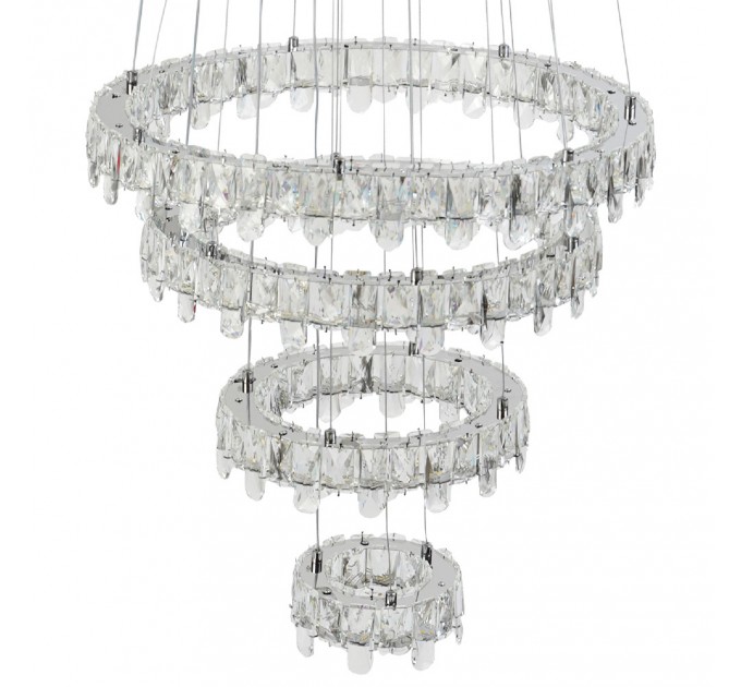 LED полилей MEDINA 118W 3000K+4500K+6500K 10620lm 220V с дист.управление хром Ø600+Ø500+Ø350+Ø200 H1000 Lightex