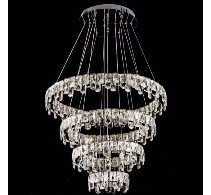 LED полилей MEDINA 118W 3000K+4500K+6500K 10620lm 220V с дист.управление хром Ø600+Ø500+Ø350+Ø200 H1000 Lightex