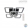LED полилей MENSA 84W 3000K+4000K+6500K 7560lm 220V димируем с дистанционно управление черен 560x560mm Lightex