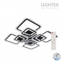 LED полилей MENSA 110W 3000K+4000K+6500K 9900lm 220V димируем с дистанционно управление черен 600x600mm Lightex