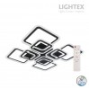 LED полилей MENSA 110W 3000K+4000K+6500K 9900lm 220V димируем с дистанционно управление черен 600x600mm Lightex