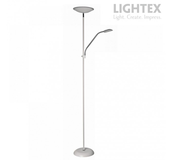 LED лампион BRICO бял 18W+5W 3000K 1400lm +345lm H180cm Lightex