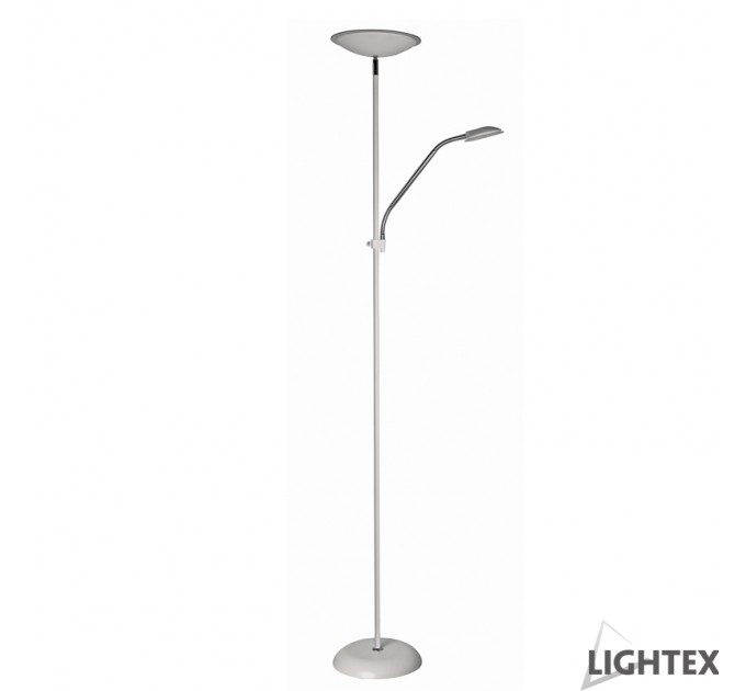 LED лампион BRICO бял 18W+5W 3000K 1400lm +345lm H180cm Lightex