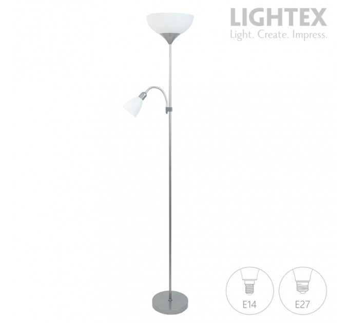 Лампион ARTEMIS II сребрист 1xE27+1xE14 H178cm Lightex