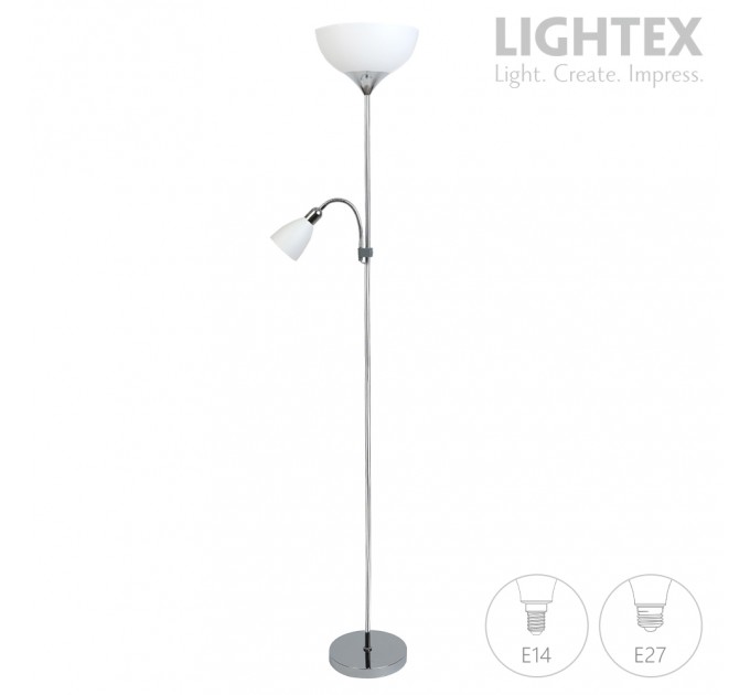 Лампион ARTEMIS II хром 1xE27+1xE14 H178cm Lightex