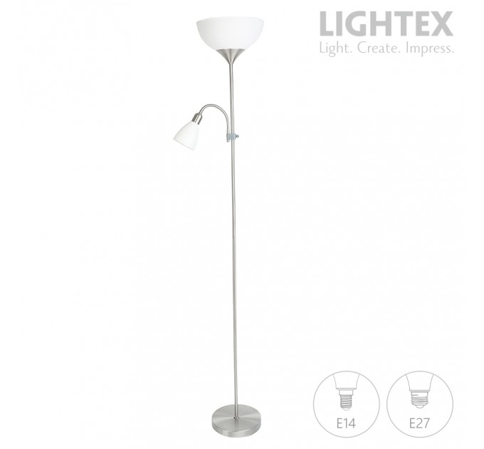 Лампион ARTEMIS II мат. никел 1xE27+1xE14 H178cm Lightex