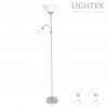 Лампион ARTEMIS II мат. никел 1xE27+1xE14 H178cm Lightex