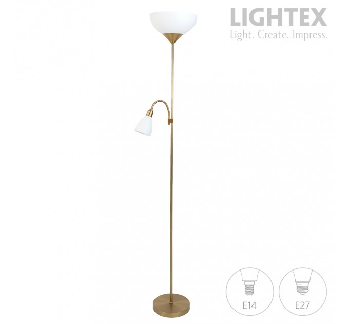 Лампион ARTEMIS II мат. злато 1xE27+1xE14 H178cm Lightex