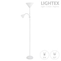 Лампион DEXTER бял 1xE27+1xE14 H176cm Lightex Лампион DEXTER бял 1xE27+1xE14 H176cm Lightex