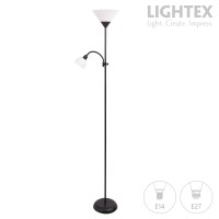 Лампион DEXTER черен 1xE27+1xE14 H176cm Lightex Лампион DEXTER черен 1xE27+1xE14 H176cm Lightex