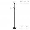 Лампион DEXTER черен 1xE27+1xE14 H176cm Lightex