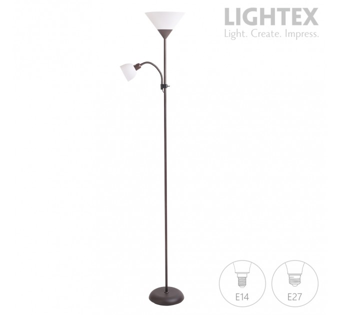 Лампион DEXTER кафе 1xE27+1xE14 H176cm Lightex