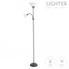 Лампион DEXTER кафе 1xE27+1xE14 H176cm Lightex