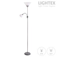 Лампион DEXTER сребрист 1xE27+1xE14 H176cm Lightex Лампион DEXTER сребрист 1xE27+1xE14 H176cm Lightex