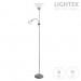 Лампион DEXTER сребрист 1xE27+1xE14 H176cm Lightex