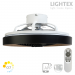 LED вентилатор с дистанционно max 44W LED + 14W мотор,  CCT 3520lm черен Ø490mm, APP  Lightex
