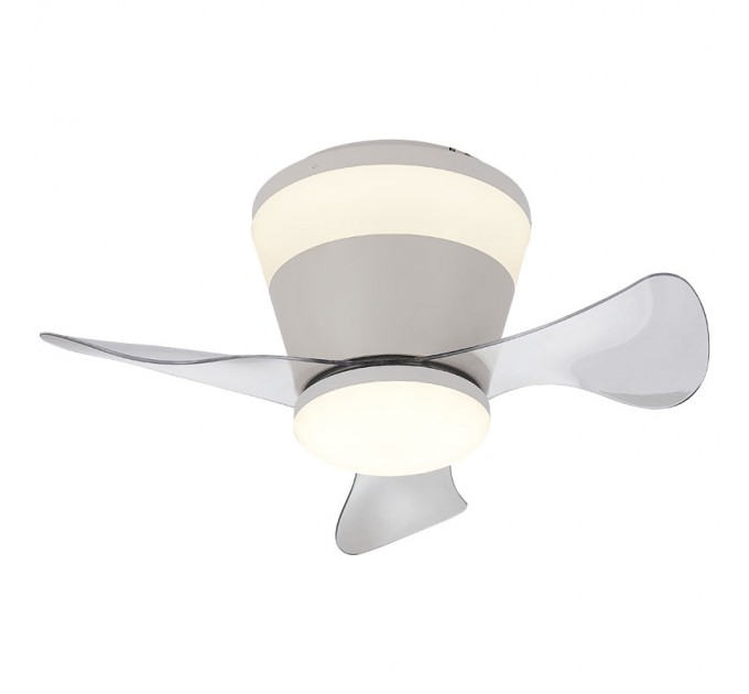 LED вентилатор с дистанционно max 50W LED + 26W мотор,  CCT 4000lm бял Ø600mm, APP  Lightex