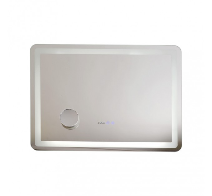 LED Огледало за баня 38W 3000K-6500K 1980Lm IP44 240V 800x600mm Anti fog,Touch дисплей,дим.,часовник,термометър,козм.огледало Lightex