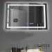 LED Огледало за баня 38W 3000K-6500K 1980Lm IP44 240V 800x600mm Anti fog,Touch дисплей,дим.,часовник,термометър,козм.огледало Lightex