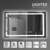 LED Огледало за баня 38W 3000K-6500K 1980Lm IP44 240V 800x600mm Anti fog,Touch дисплей,дим.,часовник,термометър,козм.огледало Lightex