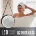LED Огледало за баня 23W 3000K-6500K 1309Lm IP44 240V Ø500mm Anti fog,Touch дисплей,димиране,черно с кожен колан Lightex