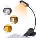 LED лампа за книга LUZ димируема 1.8W 60lm 1600K-4200K-6000K battery 5V 500mAh USB type-C IP 44 със щипка и гъвкаво рамо черна Lightex