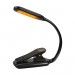 LED лампа за книга LUZ димируема 1.8W 60lm 1600K-4200K-6000K battery 5V 500mAh USB type-C IP 44 със щипка и гъвкаво рамо черна Lightex