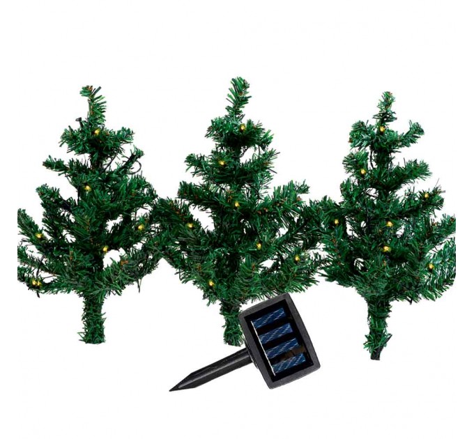 LED соларни елхички 3 броя в комплект WW, 1х1.2V 300mAh Ni-MH IP44 Lightex