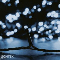 LED Светещо въже 3.6W 10m100LED синьо IP44 230V зелен кабел Lightex