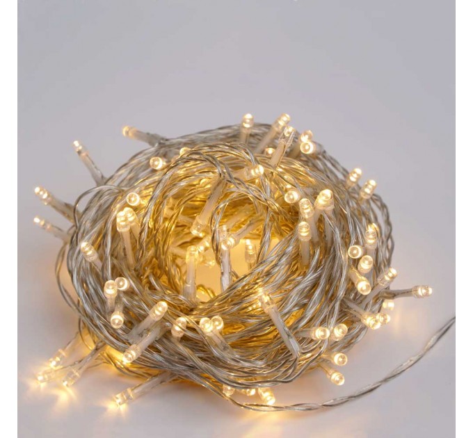 LED Светещо въже 11.9m 120LED с 8 режима на светене прозрачно 3.6W 220V 3000K 3lm IP44 3m захранващ кабел Lightex