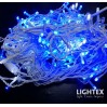 LED Влагозащитено светещо въже 6W 10м.100LED синьо 230V IP65 бял кабел,без захранване Lightex