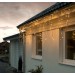 LED влагозащитена светеща завеса 300x50cm 150 LED 10W WW 2800K с контролер IP65 230V бял гумиран кабел Lightex