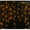 LED влагозащитена светеща завеса 300x50cm 150 LED 10W WW 2800K с контролер IP65 230V бял гумиран кабел Lightex