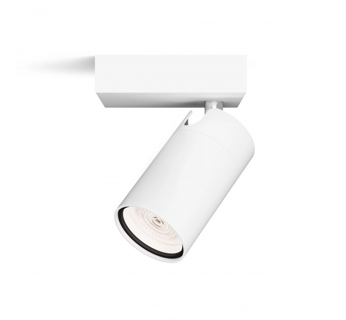 Philips спот единичен IDRIS 1xGU10 IP44 110x100x80mm бял