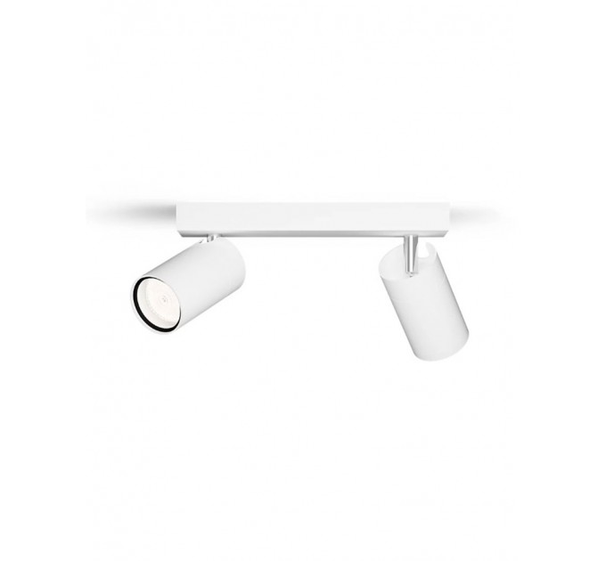 Philips спот двоен IDRIS 2xGU10 IP44 240x120x80mm бял