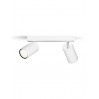 Philips спот двоен IDRIS 2xGU10 IP44 240x120x80mm бял