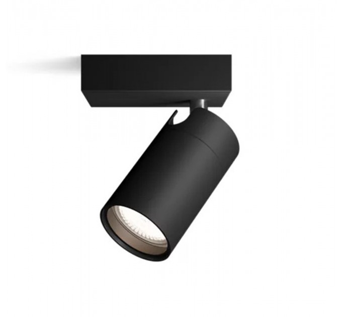 Philips спот единичен IDRIS 1xGU10 IP44 110x100x80mm черен