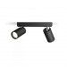 Philips спот двоен IDRIS 2xGU10 IP44 240x120x80mm черен