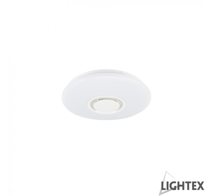 LED Музикален плафон 36W 3000K-6500K+RGB 2880lm Ø340 Blue Tooth Plastic Lightex