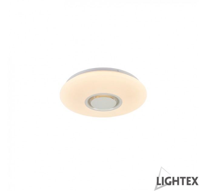 LED Музикален плафон 36W 3000K-6500K+RGB 2880lm Ø340 Blue Tooth Plastic Lightex