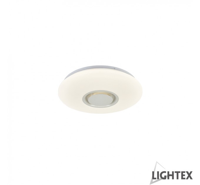 LED Музикален плафон 36W 3000K-6500K+RGB 2880lm Ø340 Blue Tooth Plastic Lightex