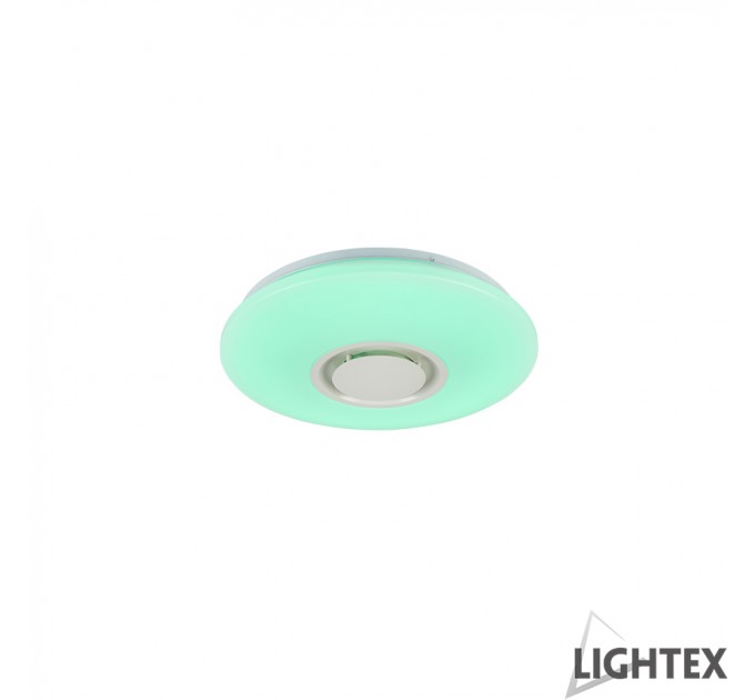 LED Музикален плафон 36W 3000K-6500K+RGB 2880lm Ø340 Blue Tooth Plastic Lightex