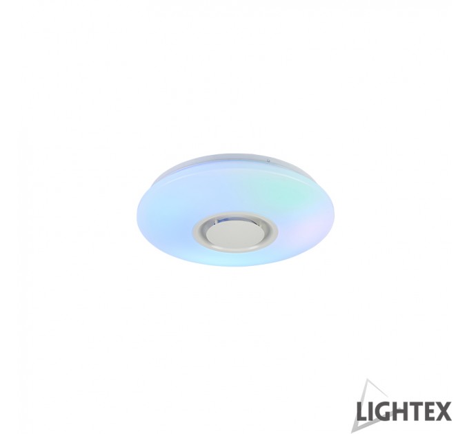 LED Музикален плафон 36W 3000K-6500K+RGB 2880lm Ø340 Blue Tooth Plastic Lightex