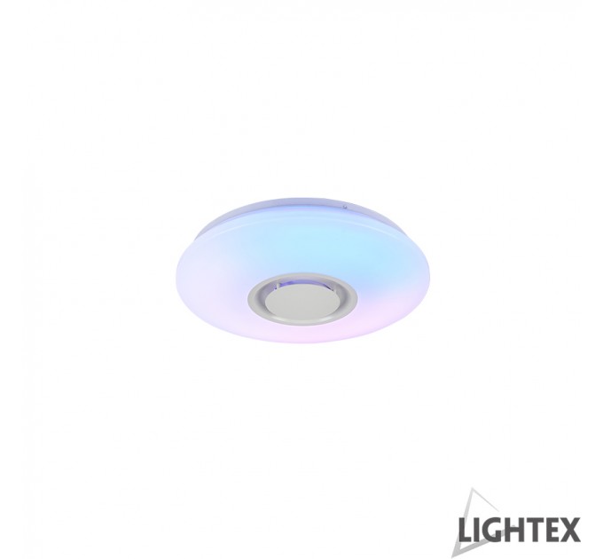 LED Музикален плафон 36W 3000K-6500K+RGB 2880lm Ø340 Blue Tooth Plastic Lightex