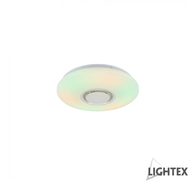 LED Музикален плафон 36W 3000K-6500K+RGB 2880lm Ø340 Blue Tooth Plastic Lightex