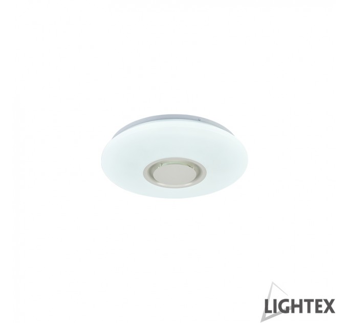 LED Музикален плафон 36W 3000K-6500K+RGB 2880lm Ø340 Blue Tooth Plastic Lightex