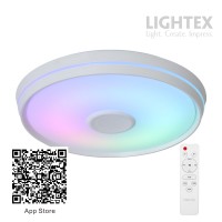 LED музикален плафон 50W 3CCT+RGB 4000lm 220V димируем с дистанционно и приложение Ф400mm Lightex LED музикален плафон 50W 3CCT+RGB 4000lm 220V димируем с дистанционно и приложение Ф400mm Lightex