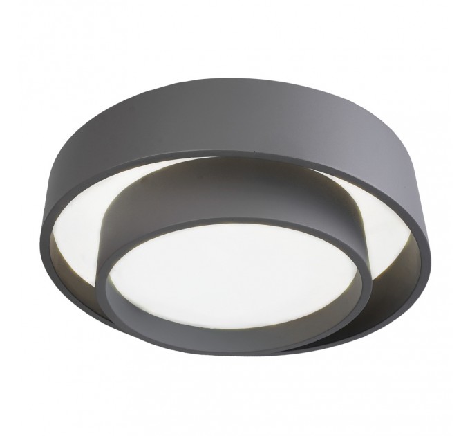 LED Плафон LUXOR 28W 3000K-4000K-6000K 2800lm 220V Ø400 mm сив Lightex